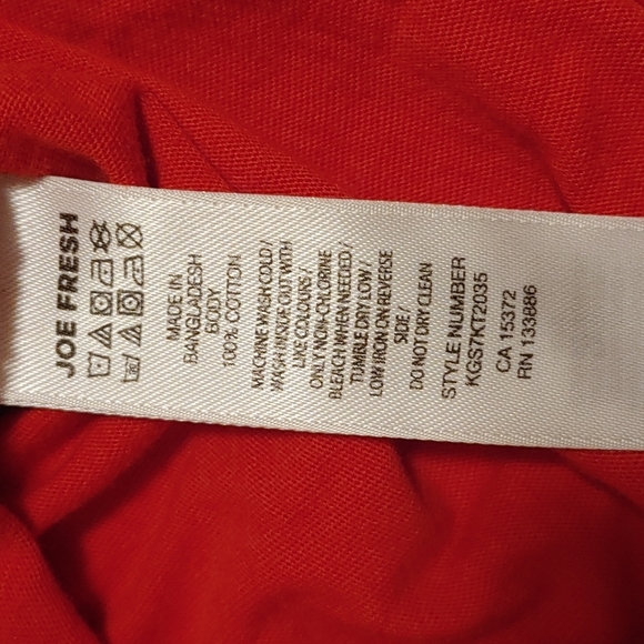 3/$25 JOE Fresh Canada 150 maple leaf red shirt short sleeves kids size 7 - Picture 5 of 5